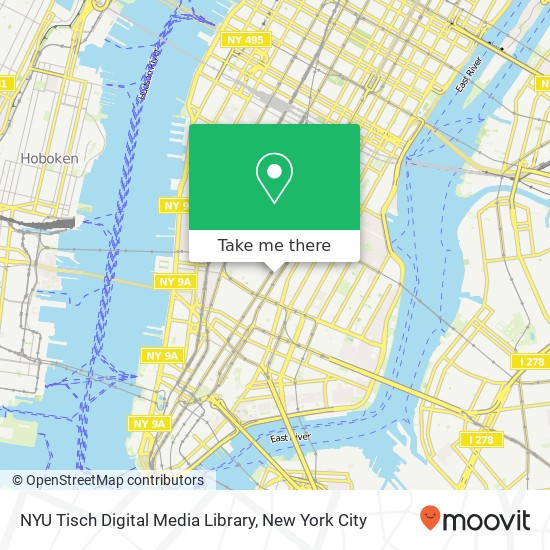 Mapa de NYU Tisch Digital Media Library