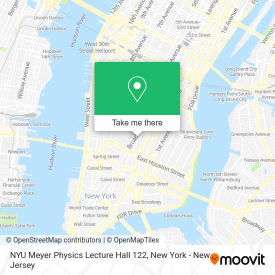 Mapa de NYU Meyer Physics Lecture Hall 122