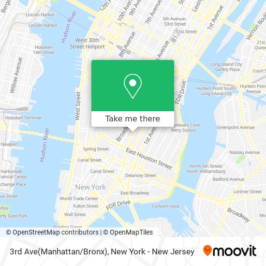 Mapa de 3rd Ave(Manhattan/Bronx)