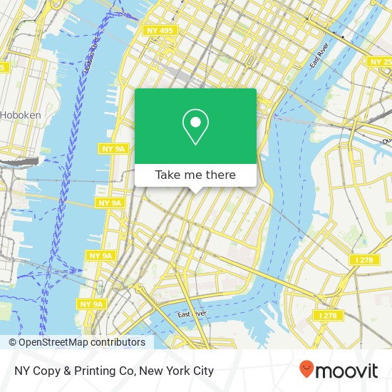 Mapa de NY Copy & Printing Co