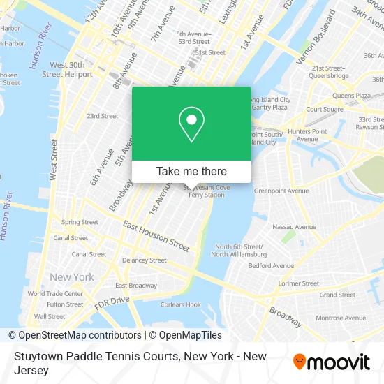 Stuytown Paddle Tennis Courts map