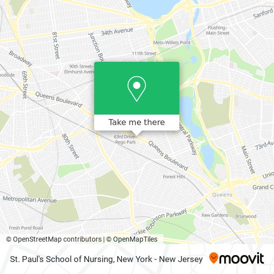 St. Paul's School of Nursing map