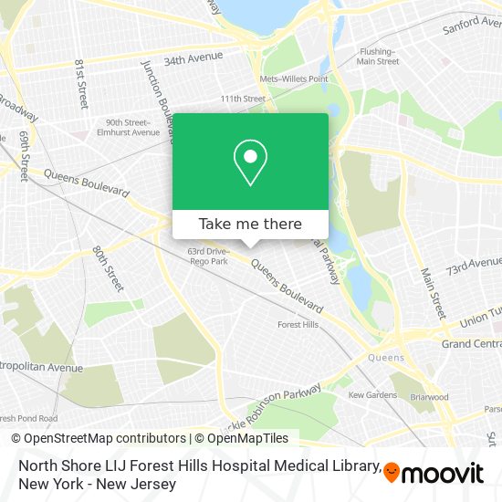 Mapa de North Shore LIJ Forest Hills Hospital Medical Library