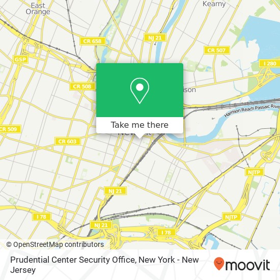 Mapa de Prudential Center Security Office