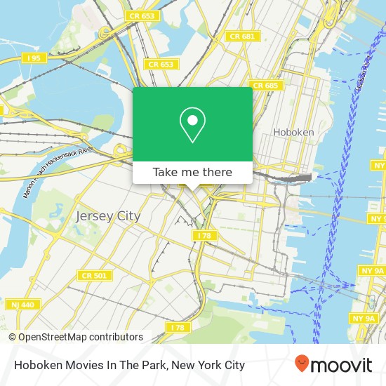 Hoboken Movies In The Park map