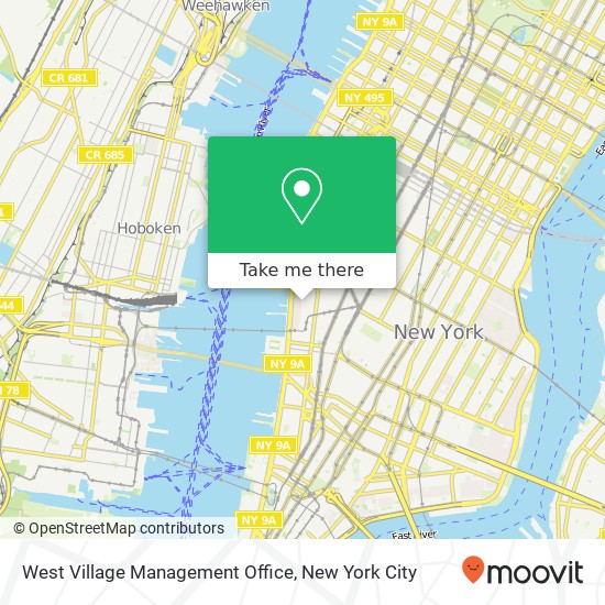 West Village Management Office map