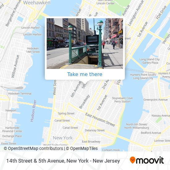 14th Street & 5th Avenue map