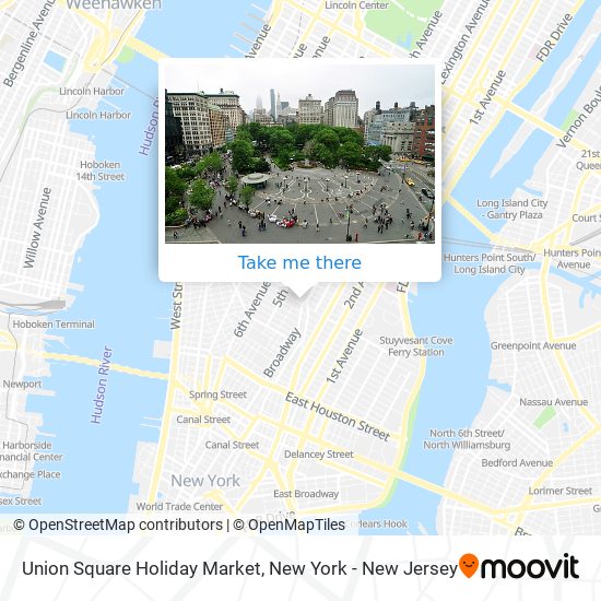 Mapa de Union Square Holiday Market