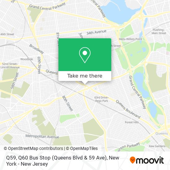 Mapa de Q59, Q60 Bus Stop (Queens Blvd & 59 Ave)