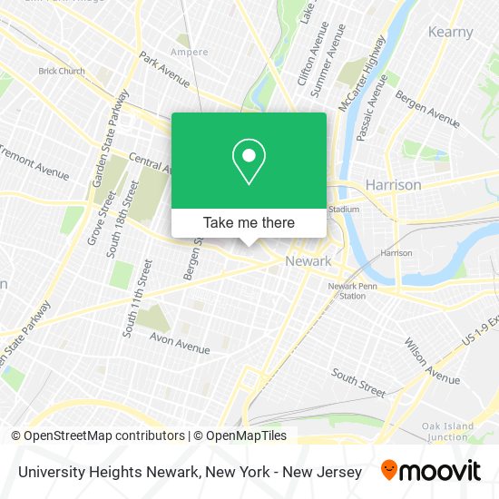 University Heights Newark map