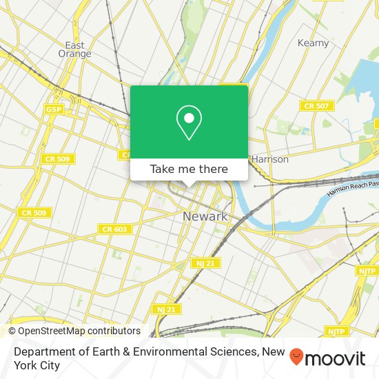 Department of Earth & Environmental Sciences map
