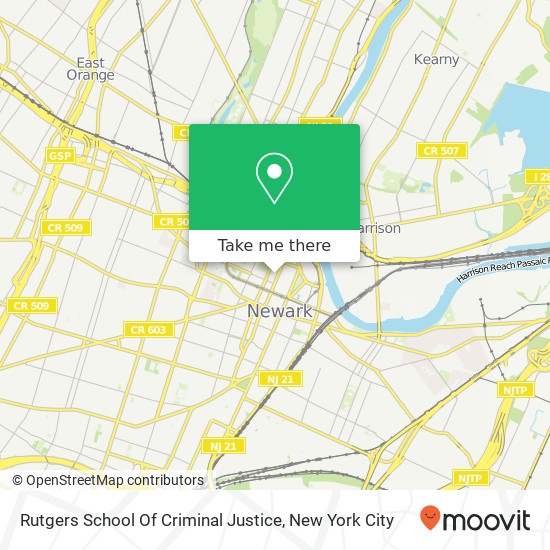 Mapa de Rutgers School Of Criminal Justice
