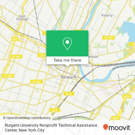 Mapa de Rutgers University Nonprofit Technical Assistance Center