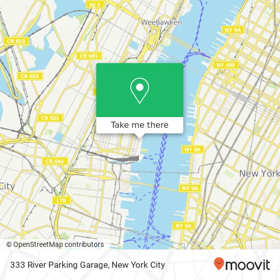 Mapa de 333 River Parking Garage