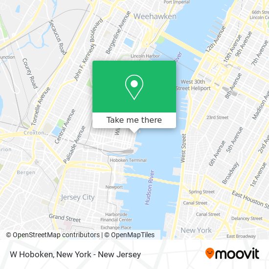 Mapa de W Hoboken