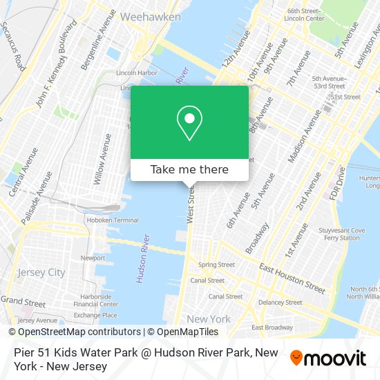 Mapa de Pier 51 Kids Water Park @ Hudson River Park