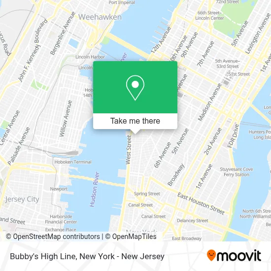 Bubby's High Line map