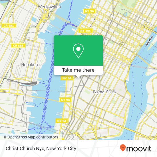 Mapa de Christ Church Nyc