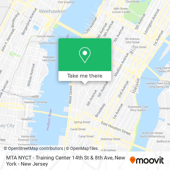 MTA NYCT - Training Center 14th St & 8th Ave map