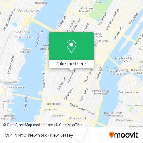 Mapa de VIP in NYC