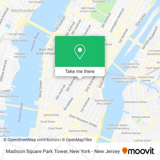 Madison Square Park Tower map