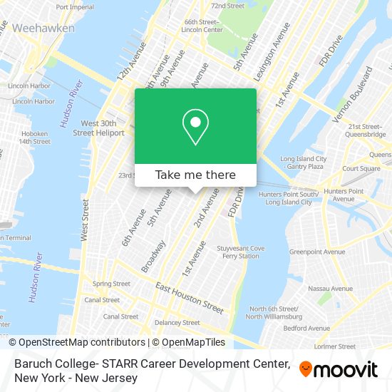 Mapa de Baruch College- STARR Career Development Center