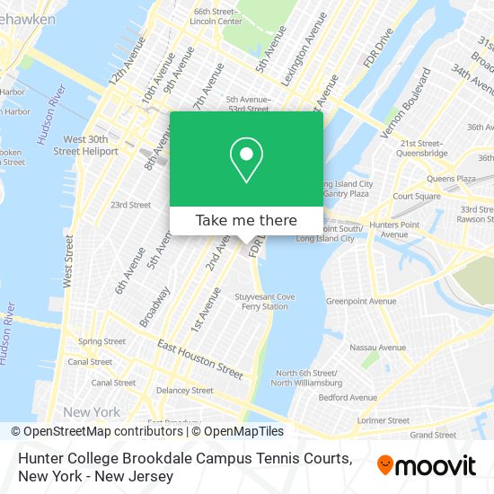 Hunter College Brookdale Campus Tennis Courts map