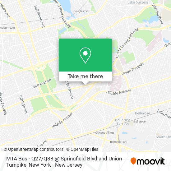 Mapa de MTA Bus - Q27 / Q88 @ Springfield Blvd and Union Turnpike