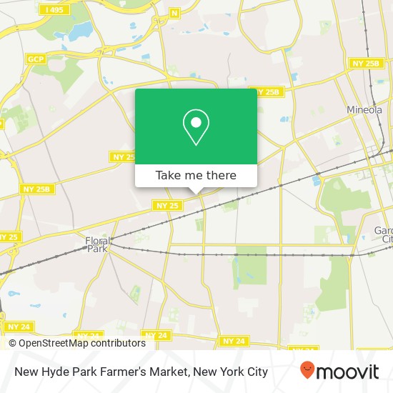 Mapa de New Hyde Park Farmer's Market