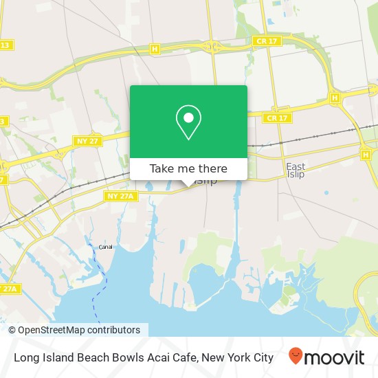 Mapa de Long Island Beach Bowls Acai Cafe