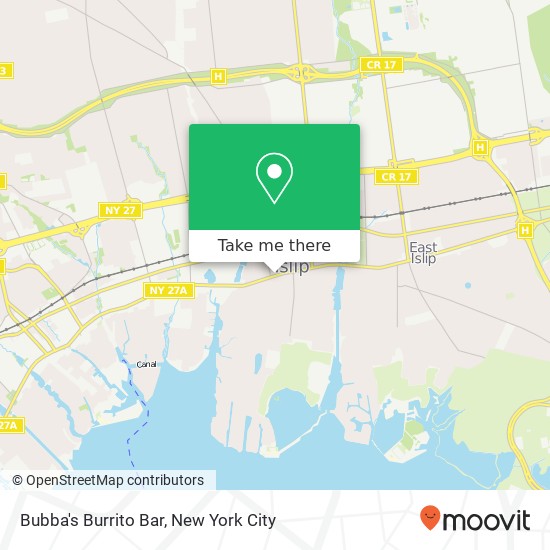 Mapa de Bubba's Burrito Bar