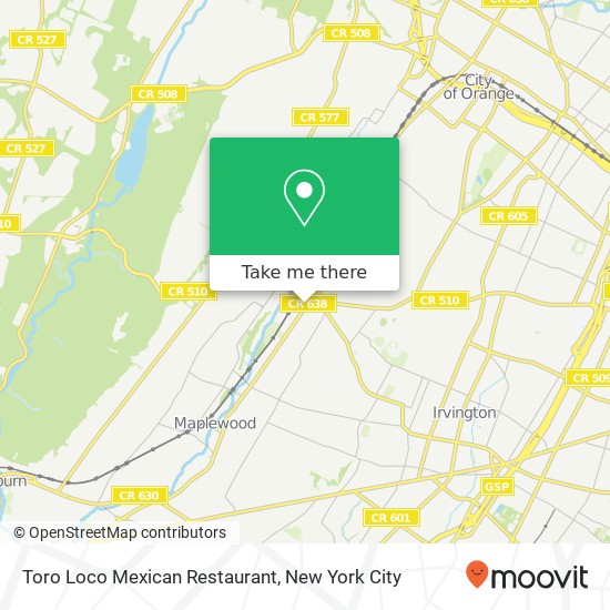 Mapa de Toro Loco Mexican Restaurant