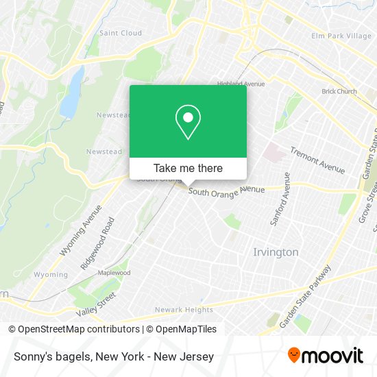 Sonny's bagels map