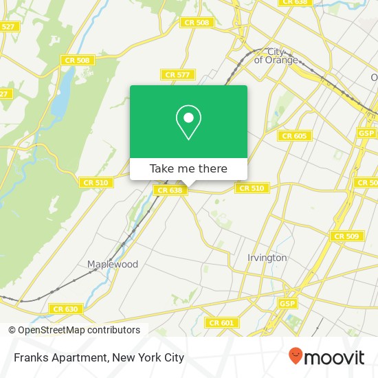 Franks Apartment map