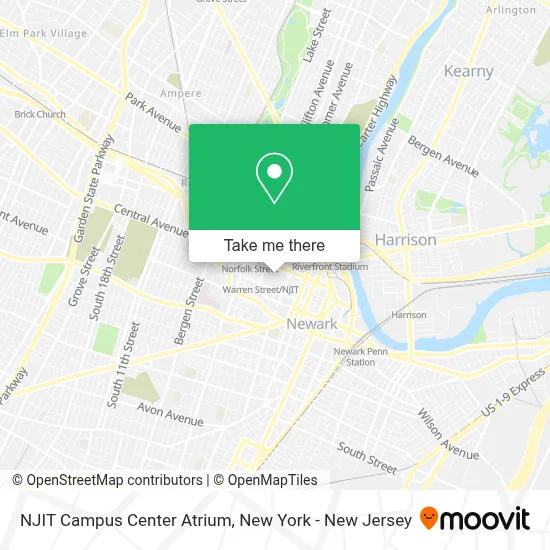 NJIT Campus Center Atrium map