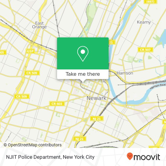 Mapa de NJIT Police Department