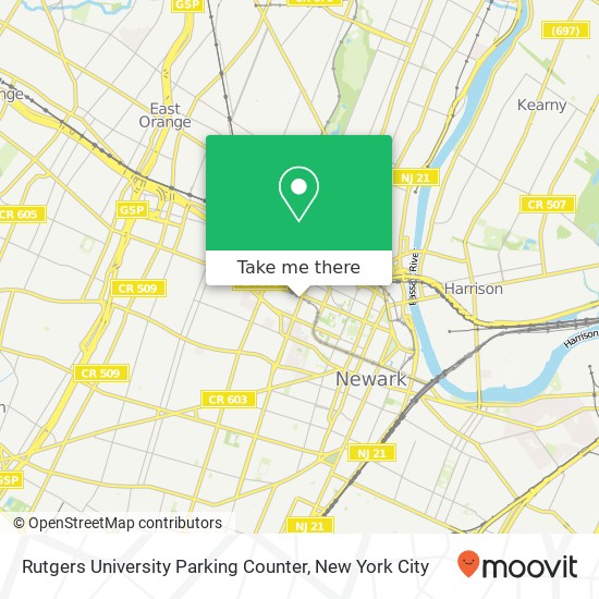 Rutgers University Parking Counter map