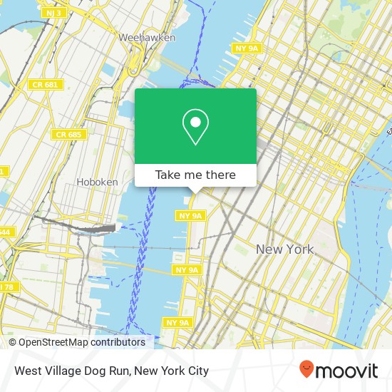 West Village Dog Run map
