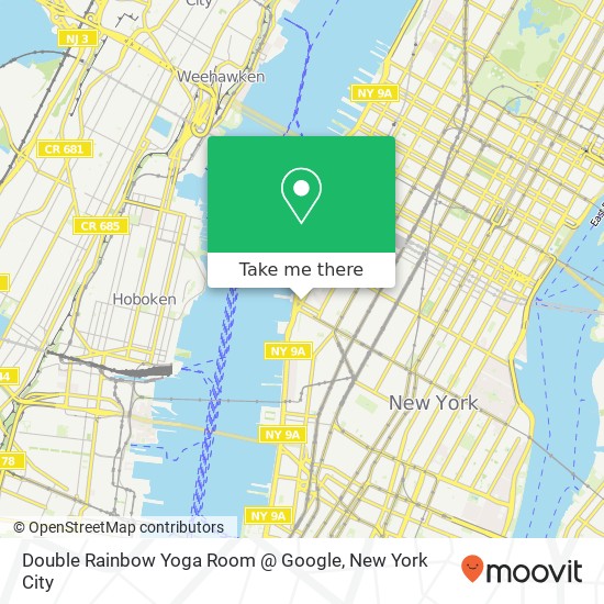 Mapa de Double Rainbow Yoga Room @ Google