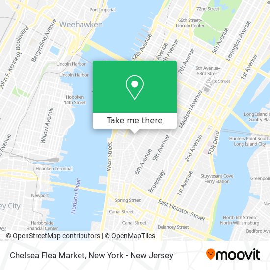 Mapa de Chelsea Flea Market