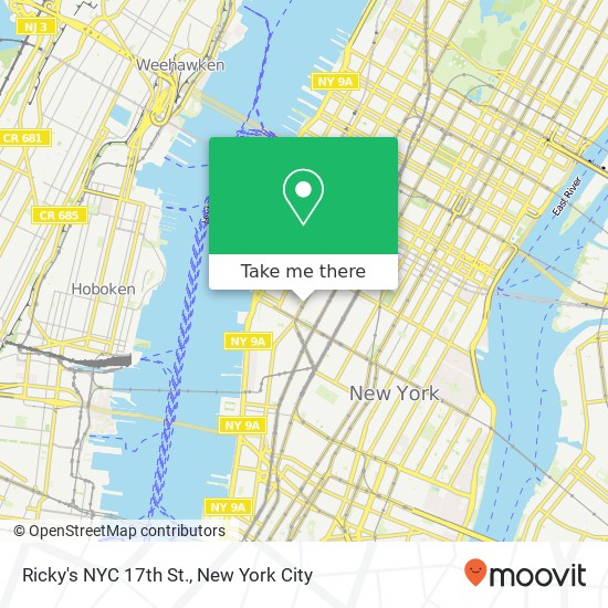 Ricky's NYC 17th St. map