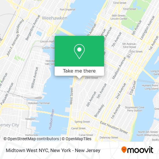 Mapa de Midtown West NYC