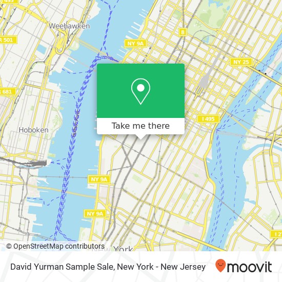 David Yurman Sample Sale map