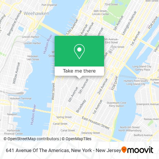 641 Avenue Of The Americas map