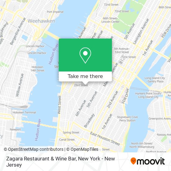 Mapa de Zagara Restaurant & Wine Bar