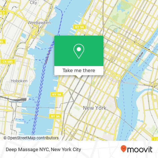 Deep Massage NYC map