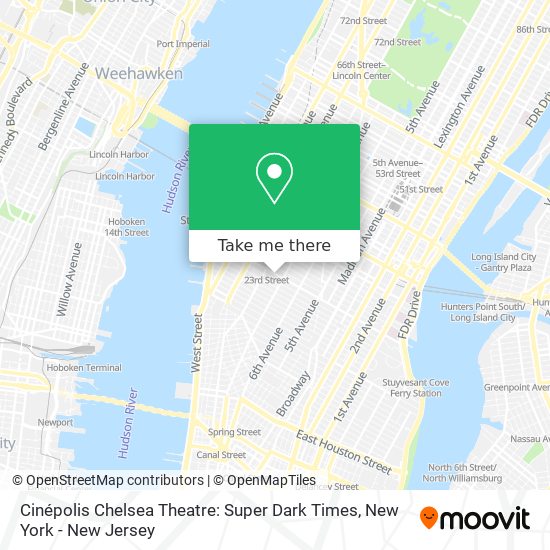 Mapa de Cinépolis Chelsea Theatre: Super Dark Times