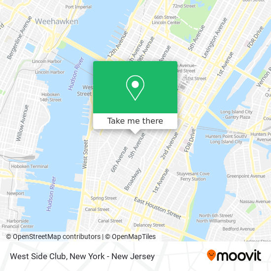 West Side Club map