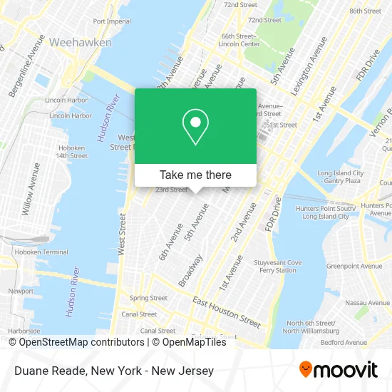 Duane Reade map