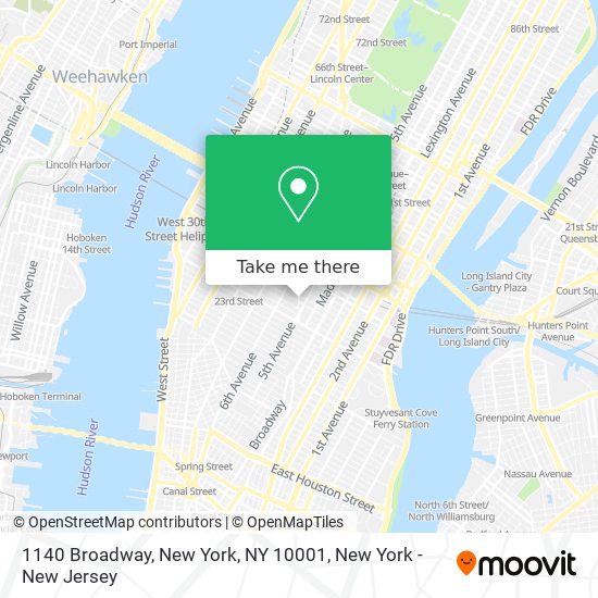1140 Broadway, New York, NY 10001 map